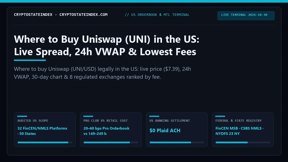 Where to Buy Uniswap (UNI) in the US: Live Spreads