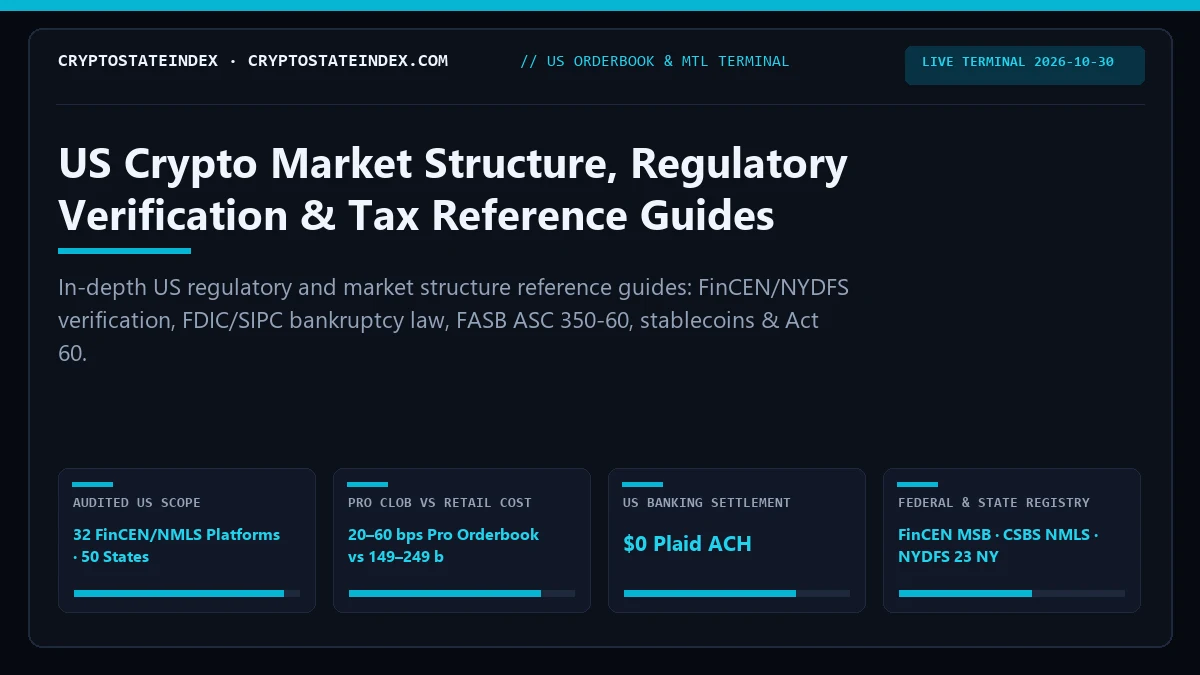 US Crypto Market Structure, Regulation, Tax Guides (2026)