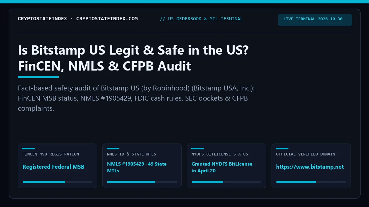 Is Bitstamp US Legit, Safe in the US? NMLS, FinCEN Audit