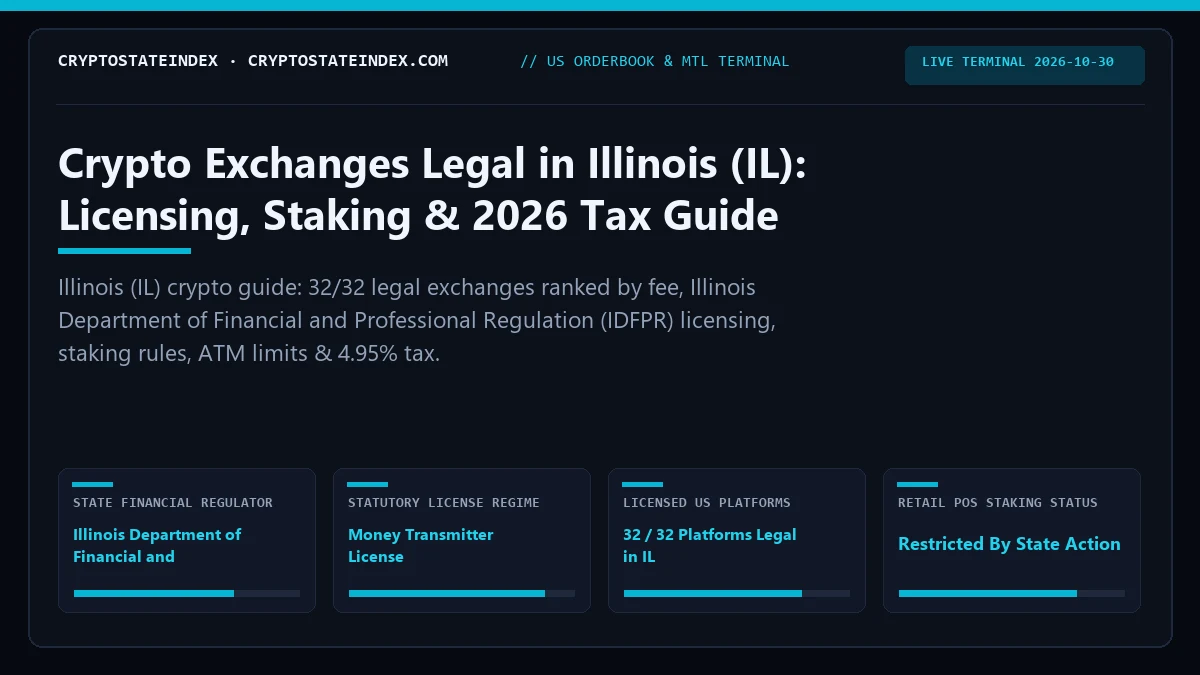 Crypto Exchanges in Illinois (IL): 2026 Tax & Legality
