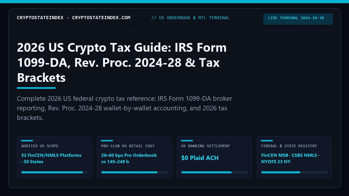 2026 US Crypto Tax Guide: IRS Form 1099-DA & Brackets